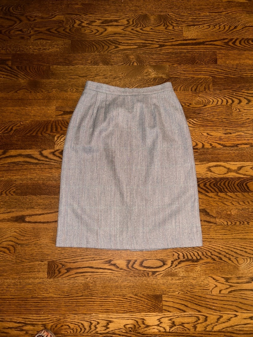 Classic Women's Wool Pencil Skirt in Light Gray - Picture 1 of 5